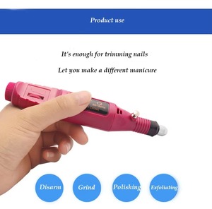 Kit de Taladro Eléctrico Portátil para Uñas Acrílicas, Velocidad Controlable, 5 Cabezales, Carga USB, Profesional, para Manicura y Pedicura, Uso en Casa o Salón - Product Image 6