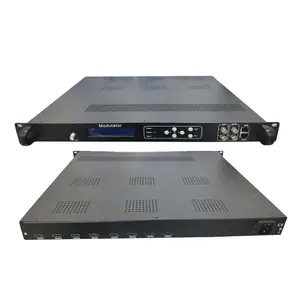 24 puertos de alta calidad Digital TV DVBT/ISDBT codificador modulador 1080p H.264 codificación de vídeo 4/8/16 salidas RF CATV IPTV sistema