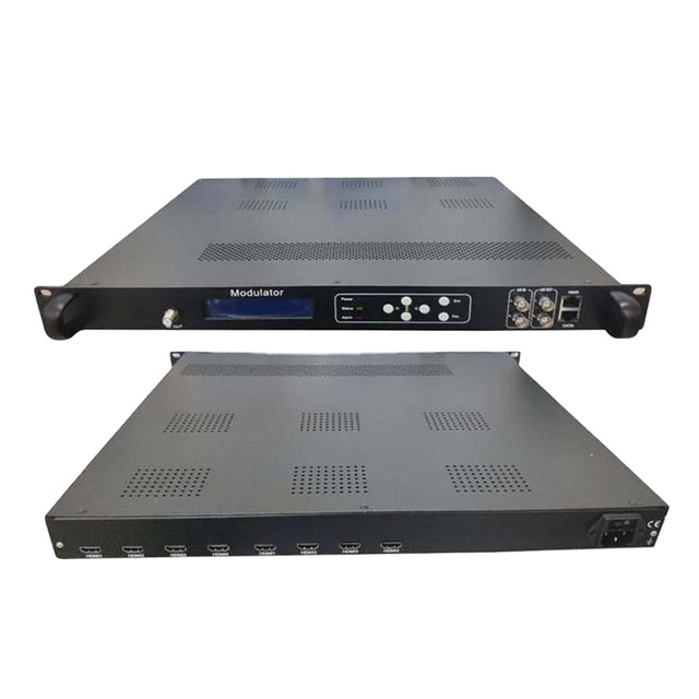 24-Port High Quality Digital TV DVBT/ISDBT Encoder Modulator 1080p H.264 Video Encoding 4/8/16 RF Outputs CATV IPTV System DVB-C