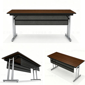 Juego de Comedor con Mesa Larga Plegable con Divisiones para Hotel, Banquete, Entrenamiento al Aire Libre, Diseño Contemporáneo, Apariencia Moderna - Product Image 1
