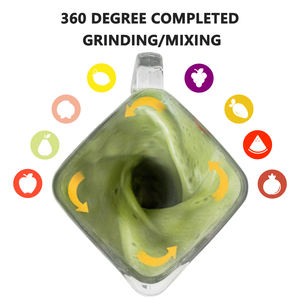 Mixeur de comptoir professionnel en plastique haute performance 500W 1,25L 6 lames, broyeur à glace puissant, machine à jus pour restaurant - Product Image 3