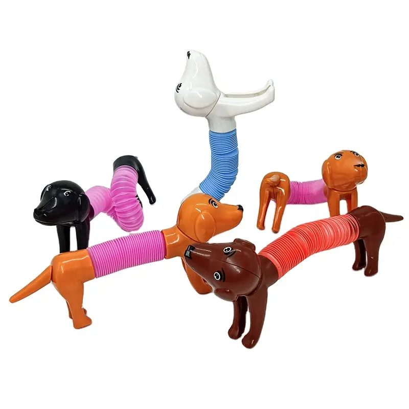 공장 도매 감각 스트레치 플라스틱 fidgets 장난감 유연한 튜브 장난감 플라스틱 감각 튜브 인기있는 튜브 트위스트 개 장난감