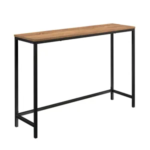Offre Spéciale d'entrée minimaliste en bois massif contemporain chinois Table basse industrielle noire Table d'entrée étroite