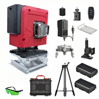 Niveau laser rotatif autonivelant vert 360° 4D 16 lignes, outil de mesure laser croisé horizontal et vertical pour bricolage et usage industriel