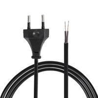 Longueur personnalisée 1M/2M AC câble secteur 220v européen rond 2 broches prise d'alimentation ue avec cordon d'alimentation VDE Figure