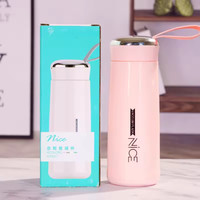 Botella de Agua de Vidrio de 400 ml, Botella de Agua Térmica Portátil para Estudiantes con Pared de PP, Precio Económico, Botella para Beber