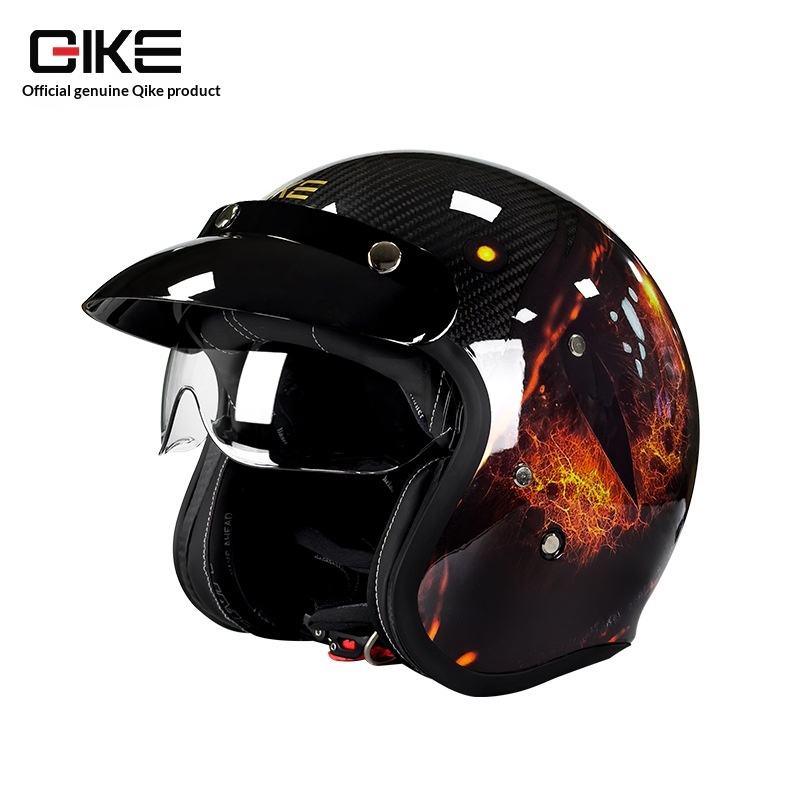 Motorcycle Carbon-Fiber Retro American-Style Cruiser Three-Quarter ...
