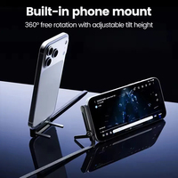 Câble de charge rapide Type-C 240W 5A avec gaine en nylon et support de téléphone pour iPhone, jeux, bureau, voyages, écouteurs et montres connectées