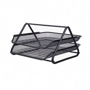 Steel Mesh Office 2 Tiers Document <b>Tray</b> Holder - Product Image 3