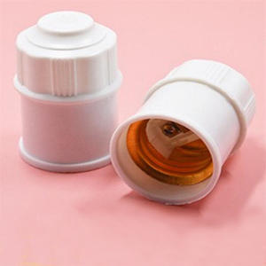 Douille de lampe à vis, douille de lampe filetée, douille de lampe blanche, E27, douille de lampe suspendue à économie d'énergie, fabricant - Product Image 2