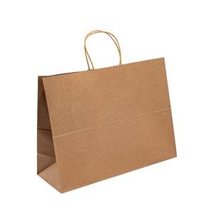 Sacs de shopping en papier kraft pliables personnalisés les plus récents, imprimés en flexographie, pour l'emballage de bougies et d'artisanat - Product Image 2