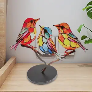 Ahmh Groothandel Creatieve Schattige Dieren Huisdecoratie Vogel Serie Legering Decoraties Voor Woondecoratie