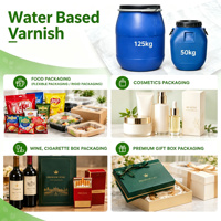 Vernis UV haute brillance pour sérigraphie, séchage rapide, revêtement acrylique UV pour boîtes à vin haut de gamme, emballages en papier, cartes de Noël