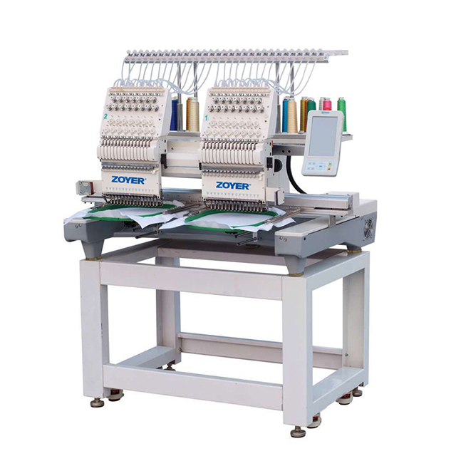 ZY-EM0902 Flat Cap Embroidery Computerized 2 Head 9 Needles /12 Needles /15 Needles  Industrial Embroidery Sewing Machine