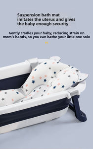 Baignoire pliable en gros pour bébé, nouveau-né et tout-petit, conception assise et allongée, grande taille, en plastique, portable - Product Image 6