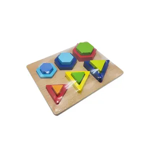 Elsas婴儿益智玩具几何形状分拣板木质智能3d拼图礼品儿童解决方案