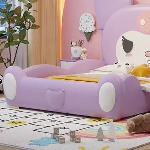 Cama Infantil Moderna de Madera JINS, Cama de Princesa con Tobogán y Almacenamiento para Niñas, Diseño de Dibujos Animados para Dormitorio Infantil - Product Image 5