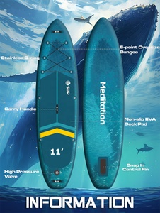 Planche à pagaie <span class=keywords><strong>gonflable</strong></span> E-SUP double couche de <span class=keywords><strong>11</strong></span> <span class=keywords><strong>pieds</strong></span> pour les jeux d'eau et le surf. - Product Image 4