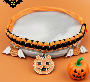 2025 nouveau Offre Spéciale mignon animal de compagnie tricoté collier tricoté à la main Halloween limité Halloween thème collier pour chiens chats motif solide - Product Image 4