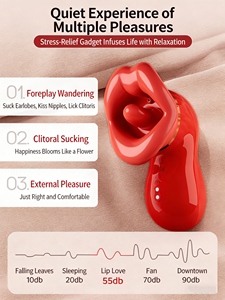 S-hadne 3-in-1 tongvibrator, mondvibrator, zuigstimulator, seksspeeltje voor volwassen vrouwen, vrouwenvibrator, seksspeeltje voor vrouwen - Product Image 3