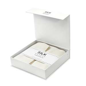 Cajas de Regalo Redondas de Papel Rígido Elegantes para <span class=keywords><strong>Arreglos</strong></span> Florales, Rosas Preservadas con Cierre Magnético e Inserto de Seda - Product Image 1