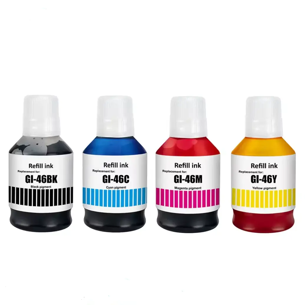 Asseel GI-16 26 36 46 56 66 76 86 Pigment mürekkep Premium uyumlu renk su bazlı şişe dolum Canon için mürekkep ofis yazıcı