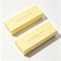 Boîte cadeau écologique personnalisée pour collier avec logo de marque, boîte d'emballage de haute qualité pour boucles d'oreilles, bagues et bijoux, avec couvercle et base.