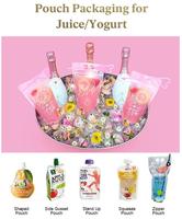 Pochette Doypack personnalisée en plastique biodégradable réutilisable de qualité alimentaire avec bec verseur pour jus de fruits liquides