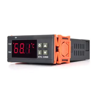 STC-1000 디지털 온도 컨트롤러 온도 조절기 110V 1M 방수 센서 난방 냉각 LED 온도 제어 릴레이