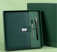 Vente en gros de carnet de notes d'affaires A5 personnalisé de luxe coffret cadeau agenda de reliure cousu en cuir PU imprimé avec couverture en papier stylo journal cadeau