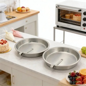 DIY Round Cake Baking Mold Quick Release <b>Easy</b>-<b>Out</b> Cake Pans Stainless Steel Nonstick Kitchen Home Bakery Bakeware Tool - Product Image 2