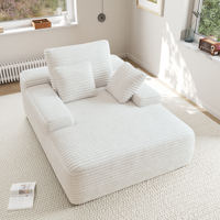 VOXHOME Envío Directo desde EE. UU. Sofá Cama Individual Nórdico de Terciopelo Corduroy sin Estructura, Comprimido al Vacío, para Sala de Estar de Apartamento y Lectura