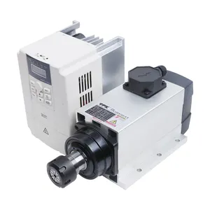 ER32 4.5KW Air cooled square spindle with flange cnc router YFK wood spindle motor kit 18000rpm high frequency 220V/380V