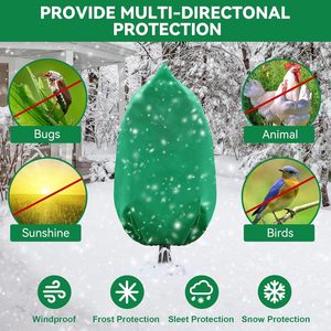 Fundas Protectoras para Plantas contra Heladas, con Cierre y Cordón, Transpirables, Protección para Plantas de Exterior - Product Image 4