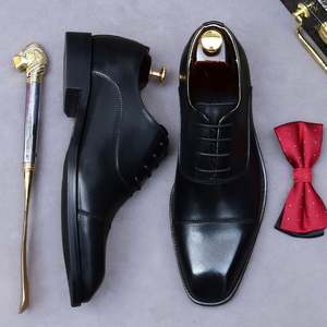 Mocassins Oxford en Cuir Véritable de Haute Qualité pour Hommes, à Lacets, Bout Pointu, Respirants, Antidérapants, pour Mariage et Tenues Décontractées ou Habillées - Product Image 2