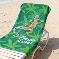 Serviette de plage en microfibre tissée personnalisée avec photo, motif animal tropical, écologique, sans sable, séchage rapide, pour adultes, extérieur, été, vente en gros