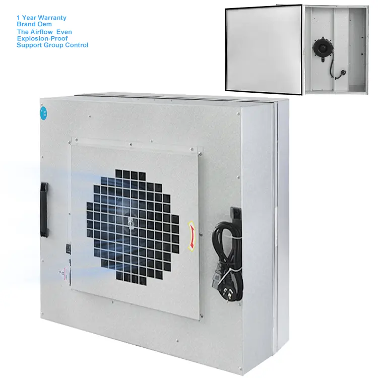 Hotte Class100-10000 Vent Ffu Fan Filter Unit Hepa Hotte à flux laminaire Mycologie Ffu Hotte à flux laminaire