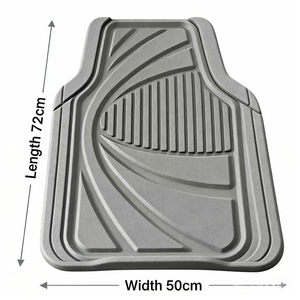 DC1014 Universelle PVC-Autofußmatten 4-teilig Wasserdicht Hitzebeständig Rutschfest für Limousine SUV Cartoon Gestreift Mädchenhaft Rosa 1,7-2mm Dick - Product Image 2