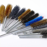 Brosse de polissage industrielle en fil torsadé, outil de débavurage pour trous intérieurs de tuyaux en acier