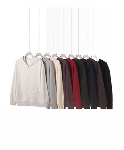 Sweat à capuche zippé surdimensionné en molleton bouclette 420 GSM, coupe vintage, tons terreux, anti-boulochage, pour homme, idéal pour l'hiver et les tenues décontractées - Product Image 1