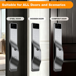 Serrure intelligente entièrement automatique contrôlée par l'application Tuya Grade C pour portes en aluminium en acier inoxydable - Product Image 3