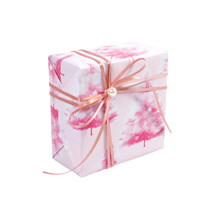 Papier d'emballage cadeau de luxe personnalisé en silicone enduit jetable en gros d'usine 43x300cm pour l'emballage - Product Image 6
