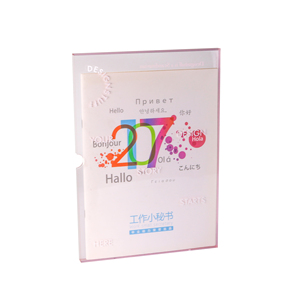 Porta Revistas de Plástico Transparente Rosa, Funda Acrílica para Libros, Cubierta Acrílica para Libros - Product Image 1