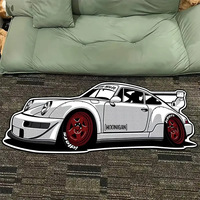 Tapis en peluche imprimé automobile personnalisé, cadeau unique pour les passionnés de voitures, tapis de chambre antidérapant en velours tendance pour enfants