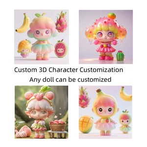 Colgante de muñeca de resina de PVC hecho a mano, figura de acción de dibujos animados para niño de oficina personalizada, modelo de juguete, nueva condición con caja de regalo incluida - Product Image 3