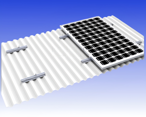 Braket pelat trapesium rel pendek, atap logam surya fotovoltaik portabel instalasi aluminium Anodized permukaan dapat disesuaikan - Product Image 5
