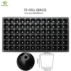 50 72 105 128 200 plug cellules semences plastique starting plateaux pour la tomate, microgreens, aubergine, poireau - Product Image 2