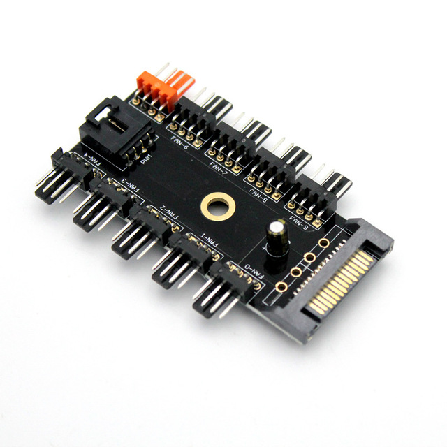 Computer Fan Governor Chassis Fan Hub Pwm 10 Way Fan Hub Fanhub Controller Mi008