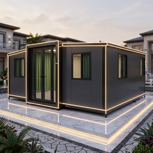 Casa Contenedor Expandible Plegable Prefabricada con Luz LED, Casa de Vacaciones <span class=keywords><strong>en</strong></span> <span class=keywords><strong>la</strong></span> <span class=keywords><strong>Playa</strong></span>, Puertas Francesas, Instalación Rápida, Paquete Plano - Product Image 3