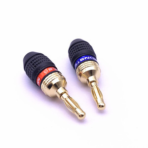 Màu Đỏ + Màu Xanh 4Mm Chuối Cắm Quái Vật 24K Vàng Mạ Đồng Nguyên Chất Loa Adapter Vít Loa Cắm Âm Thanh Kết Nối Phích Cắm - Product Image 3